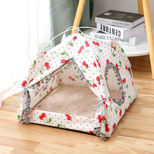Cat Tent Enclosed Pet Bed β Cozy Indoor Cat House for Sleeping & Hiding