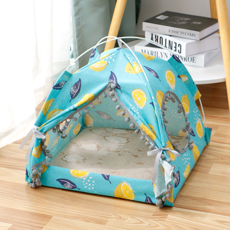 Cat Tent Enclosed Pet Bed – Cozy Indoor Cat House for Sleeping & Hiding