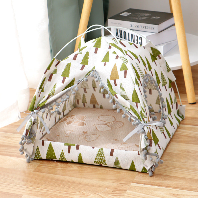 Cat Tent Enclosed Pet Bed – Cozy Indoor Cat House for Sleeping & Hiding