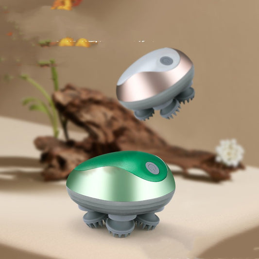 Electric Pet Scalp Massager for Cats & Dogs – Handheld Pet Massager with 4 Rotating Massage Heads, Muscle Relaxation & Stress Relief