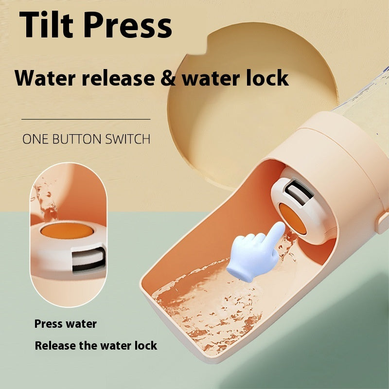 2-in-1 Travel Dog Water Bottle & Feeder – Portable Outdoor Pet Drinking Cup