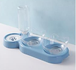 Cat Bowl Anti-Tumble Automatic Feeding & Water Fountain – Spill-Proof Food & Drinking Bowl for Cats