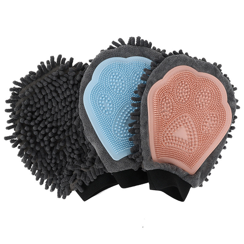 2-in-1 Pet Bathing Brush & Grooming Glove – Dual-Sided Massage, Cleaning & Drying Tool for Dogs & Cats